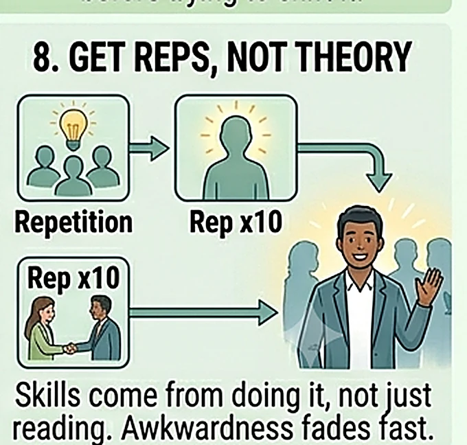 Get reps, not just theory — skills come from doing