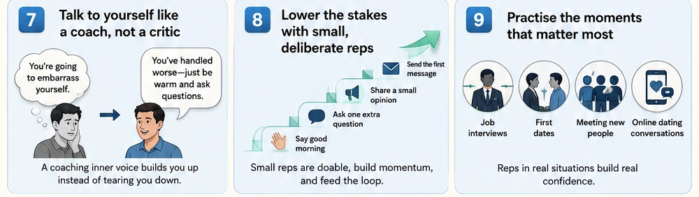 Coaching self-talk, small deliberate reps, and practising the moments that matter most