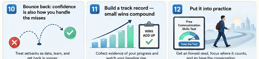 Bouncing back from setbacks, building a track record of small wins, and putting confidence into practice